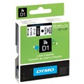 DYMO 45013 D1 LABELLING TAPE 12MM X 7M BLACK ON WHITE