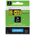 DYMO 45808 D1 LABELLING TAPE 19MM X 7M BLACK ON YELLOW