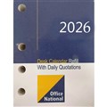 OFFICE NATIONAL SHCRON DESK CALENDAR REFILL SIDE PUNCH