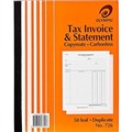 OLYMPIC 726 INVOICE AND STATEMENT BOOK CARBONLESS DUPLICATE 50 LEAF 250 X 200MM