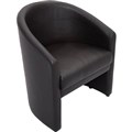 RAPIDLINE SPACE TUB CHAIR SINGLE SEATER PU BLACK