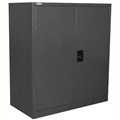 STEELCO STATIONERY CABINET 2 SHELVES 1015 X 914 X 463MM GRAPHITE RIPPLE