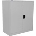 STEELCO STATIONERY CABINET 2 SHELVES 1015 X 914 X 463MM SILVER GREY