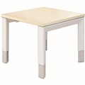 OBLIQUE HEIGHT ADJUSTABLE COFFEE TABLE 600 X 600MM SNOW MAPLE