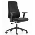 INITIATIVE MADISON TASK CHAIR WITH ARMS MEDIUM BACK FABRIC BLACK