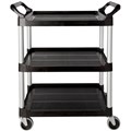 RUBBERMAID UTILTY CART TROLLEY 3 SHELF BLACK