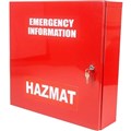 BRADY CABINET EMERGENCY INFORMATION HAZMAT LARGE RED