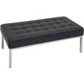 RAPIDLINE VENUS OTTOMAN STAINLESS STEEL FRAME PU BLACK