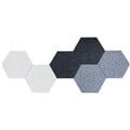 SANA ACOUSTIC SHAPES HEXAGONS 300 X 260MM ASSORTED PACK 6