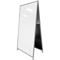 VISIONCHART EDUCATION ALPHA AD1 MOBILE DOUBLE SIDED PORCELAIN WHITEBOARD 1800 X 900MM WHITE