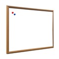 VISIONCHART COMMUNICATE MAGENETIC WHITEBOARD 900 X 600MM WARM OAK
