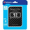 VERBATIM STORENGO GRID DESIGN USB 30 PORTABLE HARD DRIVE 1TB BLACK