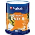 VERBATIM DVDR 47GB 16X PRINTABLE SPINDLE WHITE PACK 100