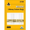 WILDON 3 MONEY COLUMN BOOK A4 56 PAGES YELLOW