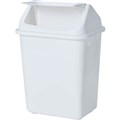 COMPASS RECTANGULAR PLASTIC SWING BIN 38 LITRE WHITE