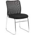 STUDIO VISITOR CHAIR MESH BACK CHROME SLED