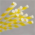 STRAW PAPER YELLOW STRIPED REGULAR PK 250 CTN 2500