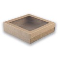 KRAFT CATER BOX SMALL  225X225X60MM MUST BE PURCHASED WITH LID PK 10 CTN 100